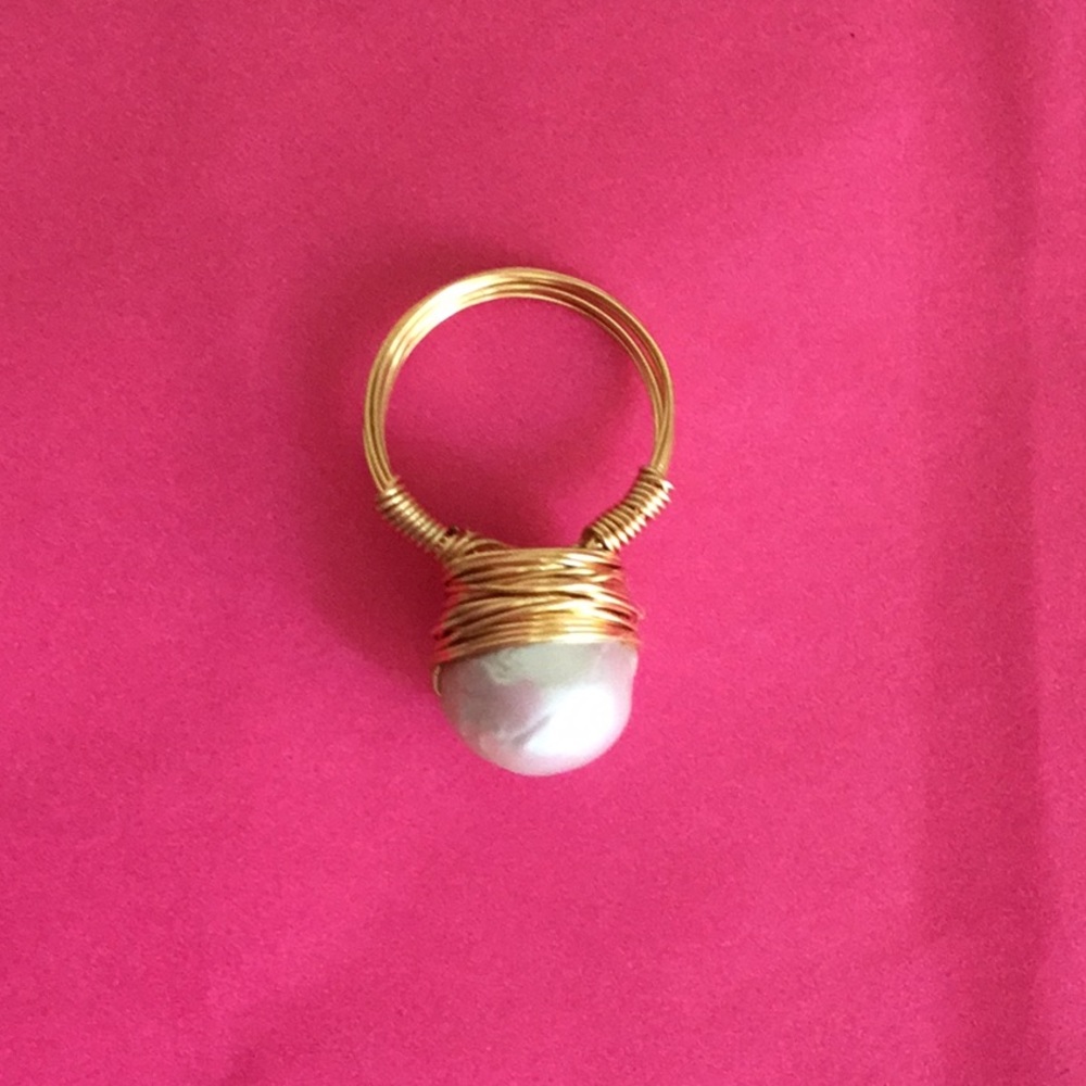 Wire Pearl Ring